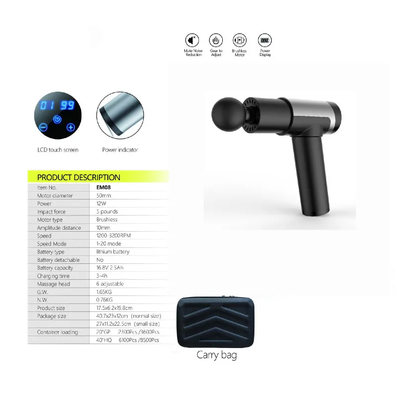 Новый продукт Фабричный массажный пистолет высокочастотный для расслабления