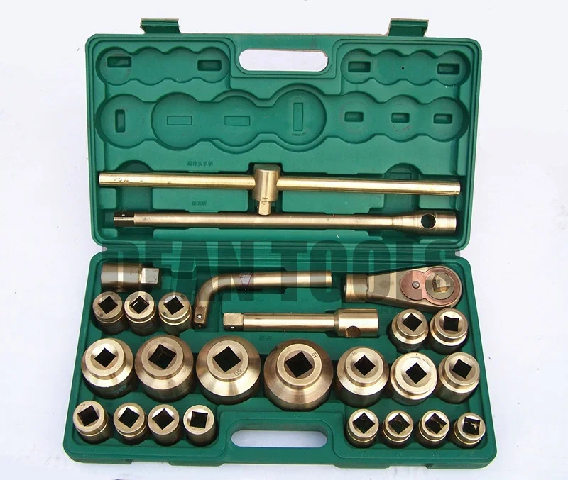 

NON SPARKING TOOL SOCKET WRENCH 26PCS SET SET KIT WITH CASE