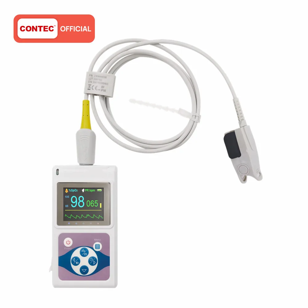 CONTEC CMS60D CE 24h Пальчиковый Пульсоксиметр SpO2 PR монитор сердечного ритма сна