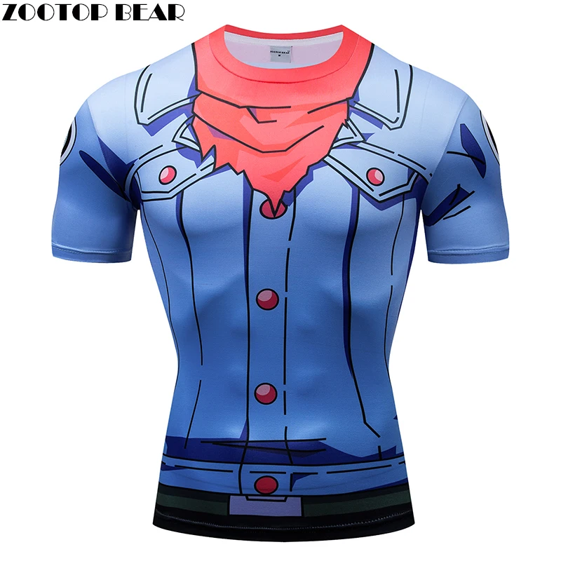 Футболки мужские компрессионные с 3D-принтом коротким рукавом для косплея |