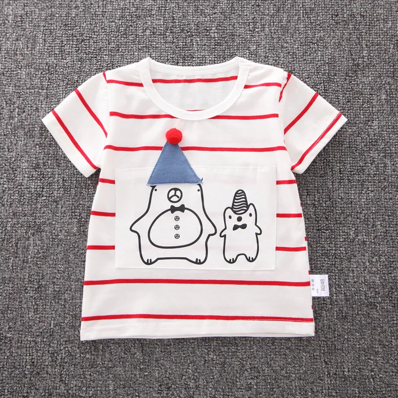 Одежда для маленьких мальчиков и девочек ясельного возраста топ с короткими