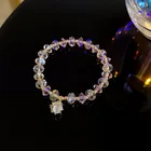 Женский браслет с кристаллами, кошачий глаз, подвеска в Корейском стиле, ювелирные украшения для свадебной вечеринки, YBR399, 2021