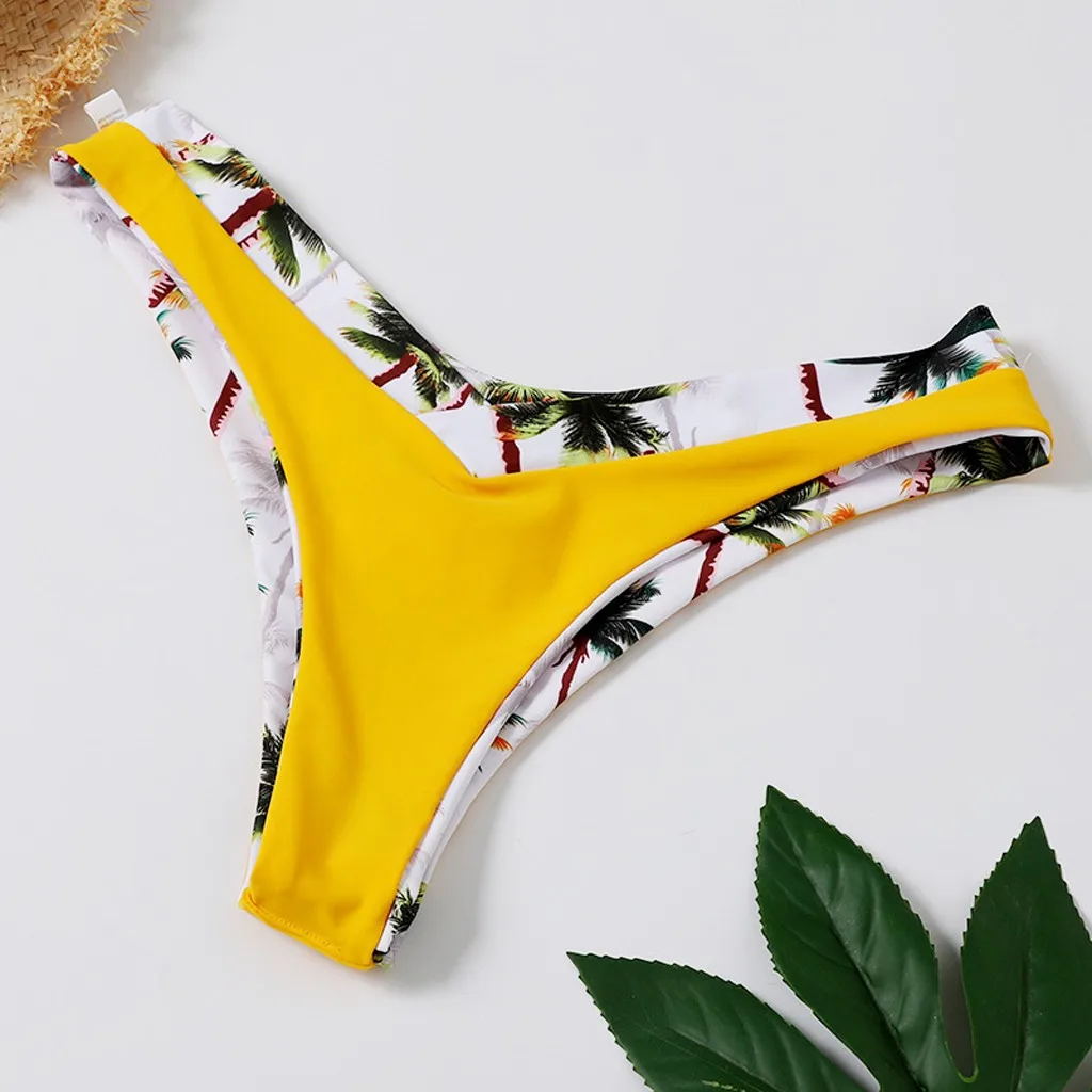 Сексуальное женское бикини с принтом кокосового ореха купальный костюм пляжная