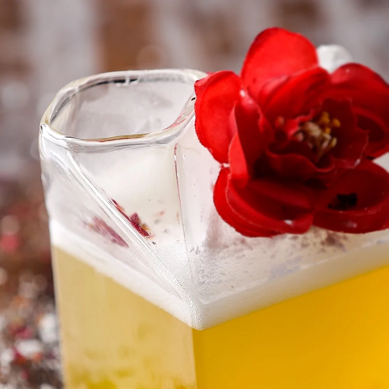 Стеклянная чашка для коктейлей с полупинтом коробка четырехкратным молоком