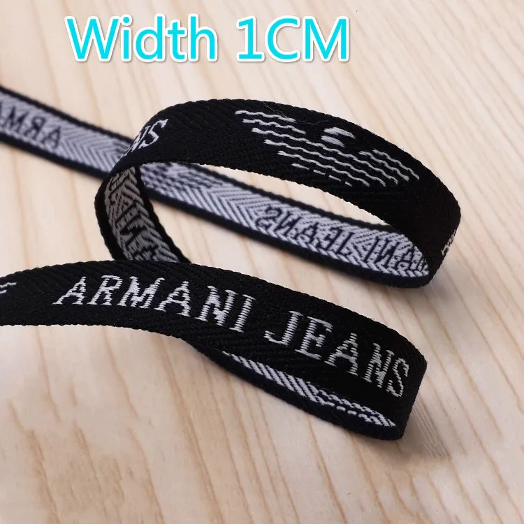 1cm Am black 2 метра английские буквы, лента, ленточный ремень, используемый для одежды, сумки, головные уборы, шляпа, есть другой знак, символ, лента DIY ручной работы - Цвет: 1cm Am black