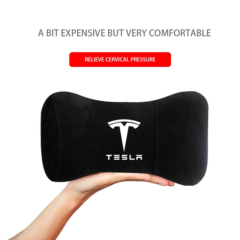 

Soft Memory Car Seat Backrest Head And Neck Pillow Comfortable Pillow Type High-End Suitable For Tesla Model3 X S Interior