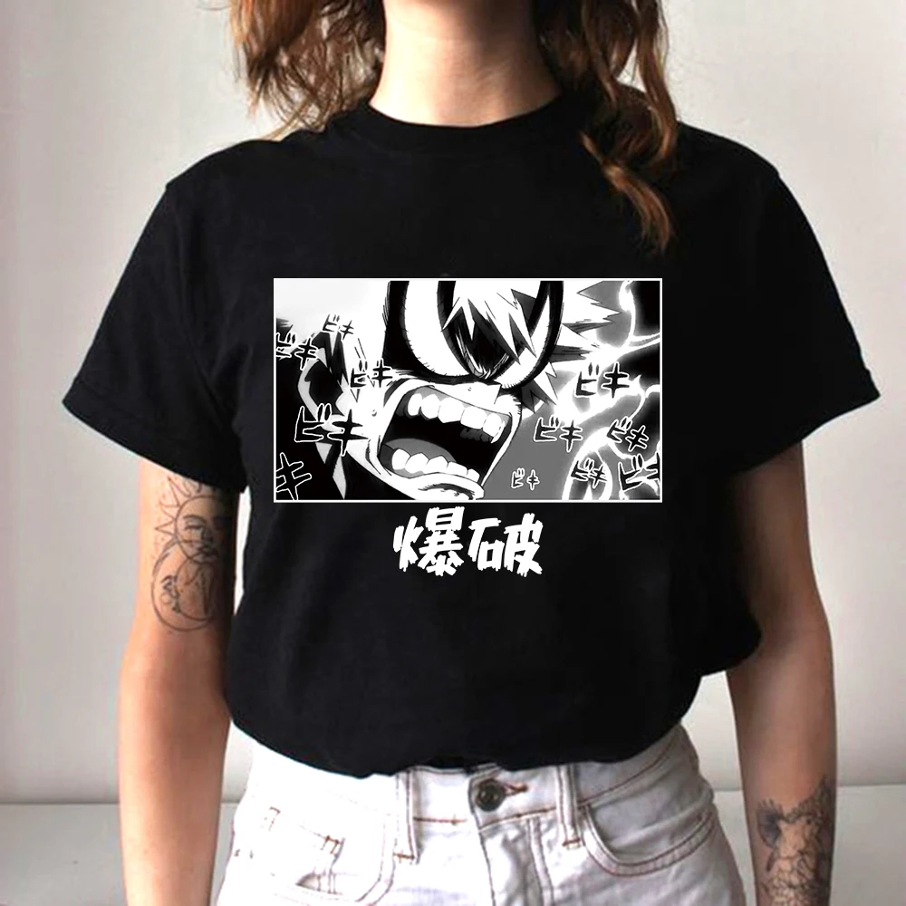 Коллекция 2021 года, футболка с японскими надписями My Hero, Академа Bakugou Katsuki Eyes, с коротким рукавом, повседневная мужская и женская футболка