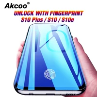 akcoo s10 plus screen protector with fingerprint unlock for samsung galaxy s10e 8 9 plus note 8 9 guard note 10 plus glass film