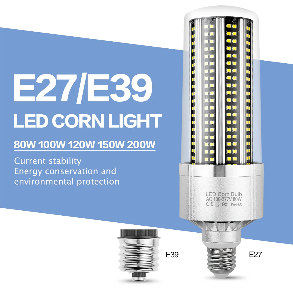 

Corn Lamp LED E27 Light E39 Lamp Bulb Super Bright LED 220V Ampoule 110V Bombillas 80W 100W 120W 150W 200W Workshop Warehouse