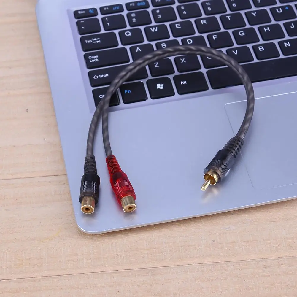 1 шт. 30 см RCA штекер на 2 разъем OFC разветвитель Кабель для автомобильной