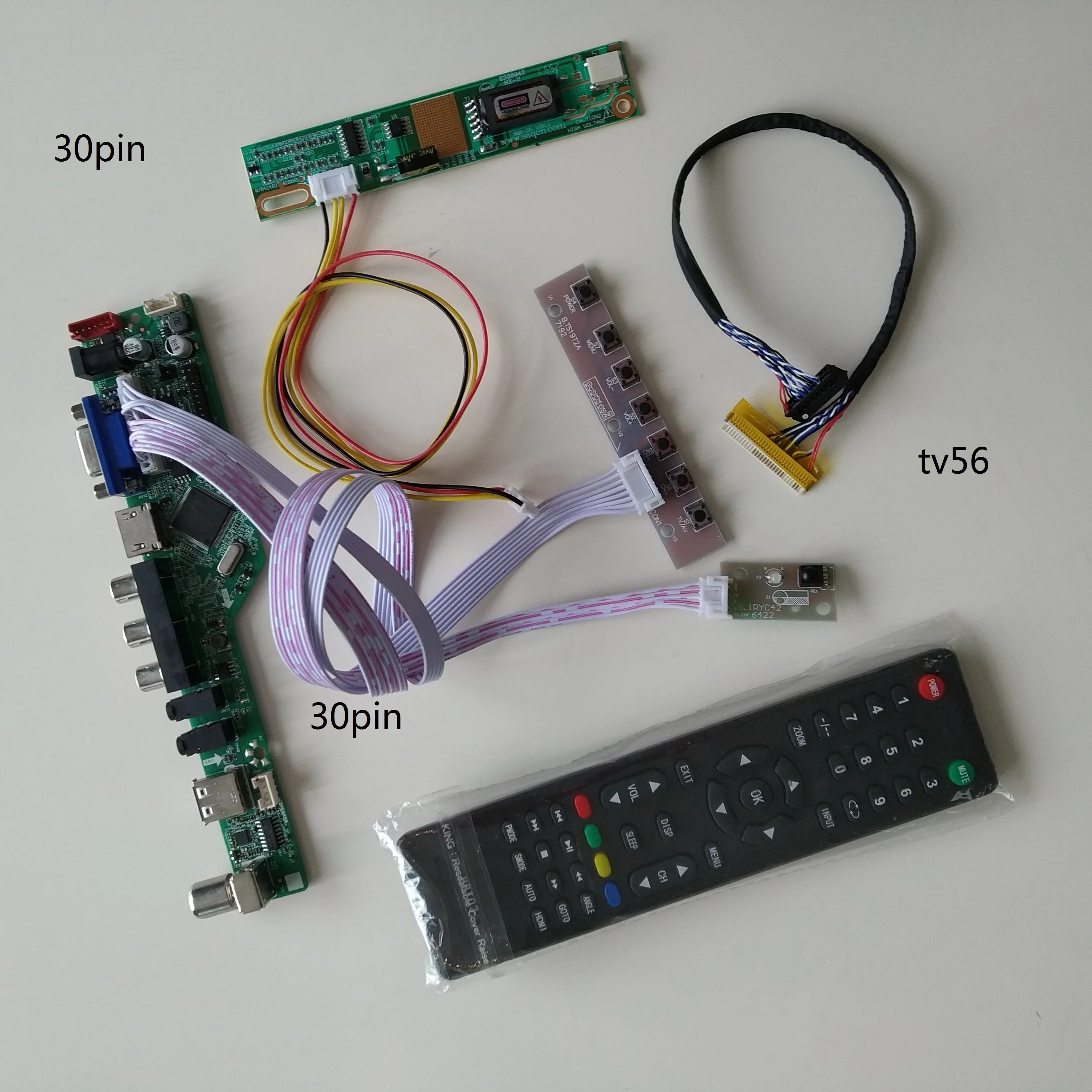 

TV VGA AV USB AUDIO LED 1 CCFL lamps Controller Board kit DIY For 30pin N154I2-L02 1280X800 15.4" panel screen