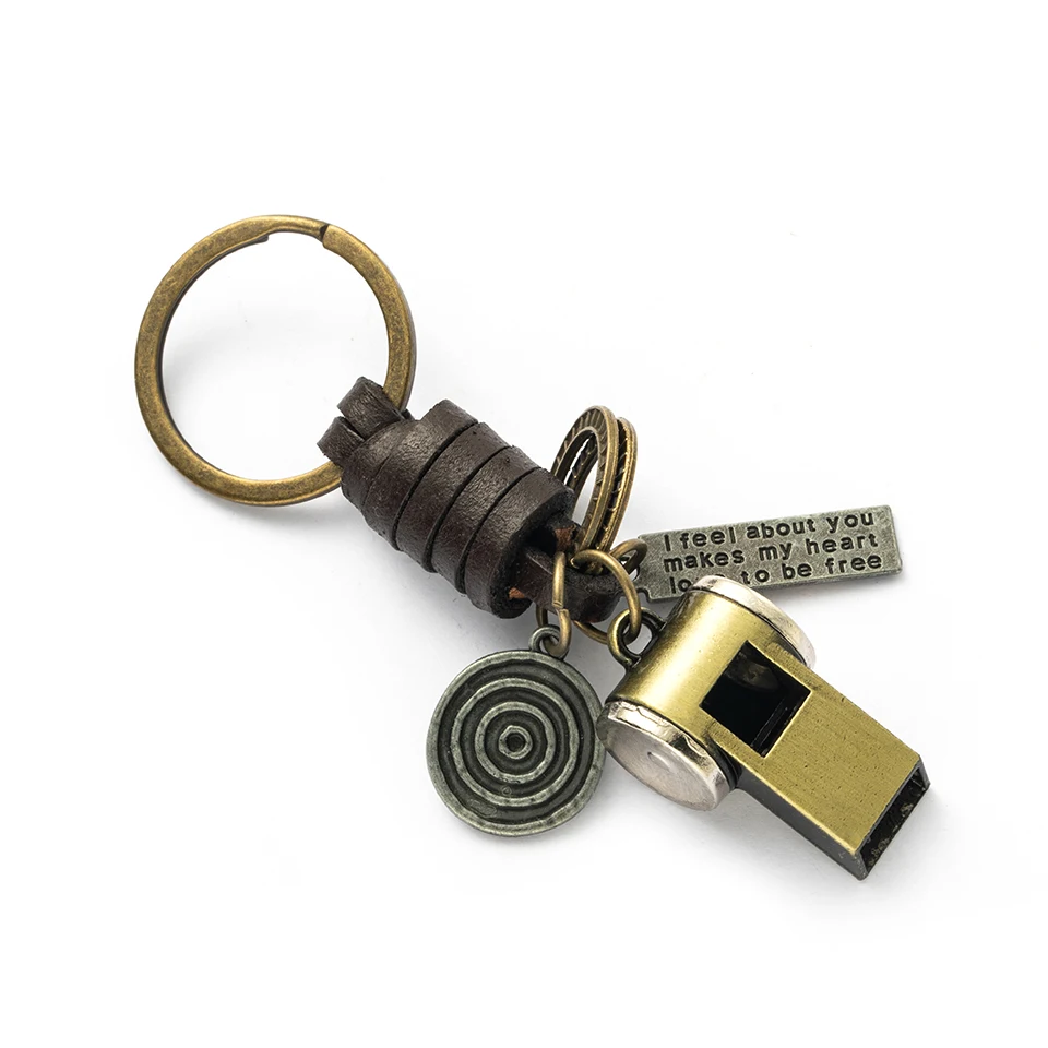 Whistle Несколько гитарных слонов подвеска кожаный брелок Мода для ключей аксессуары для автомобильных ключей брелок на сумку - Цвет: Whistle