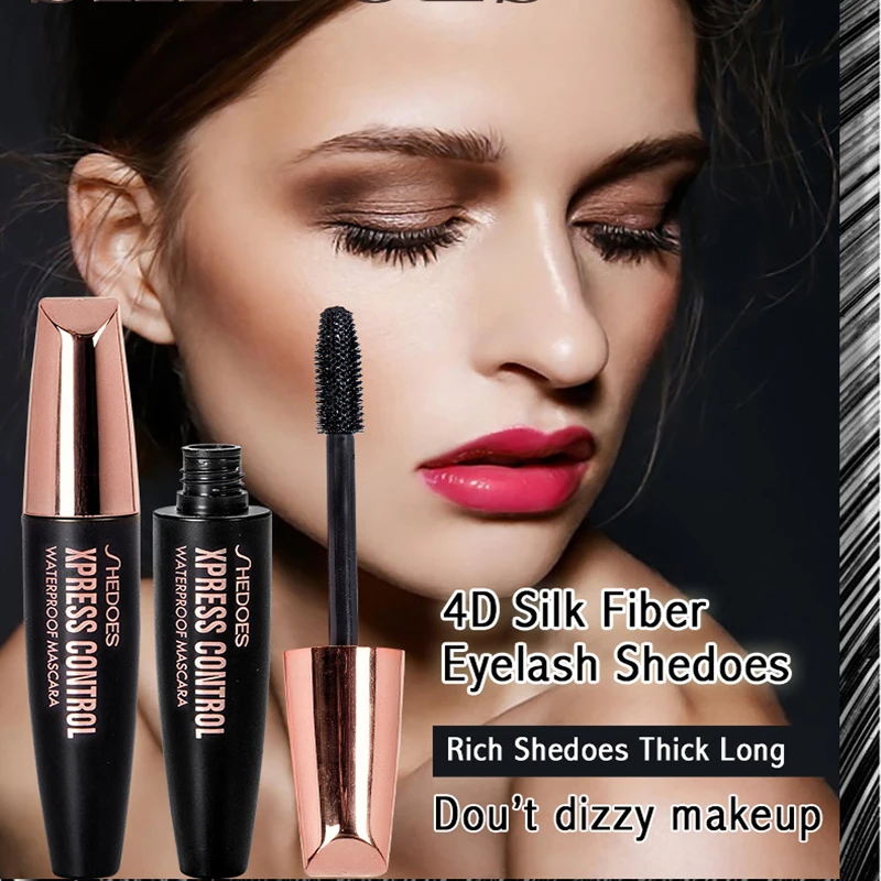 Водостойкая тушь для ресниц 4D шелковое волокно густая Удлиняющая Тушь