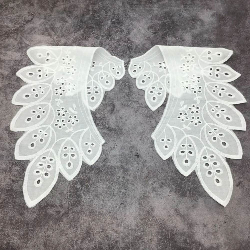 Сделай Сам воротник с крыльями ангела хлопковый вышитый отверстиями