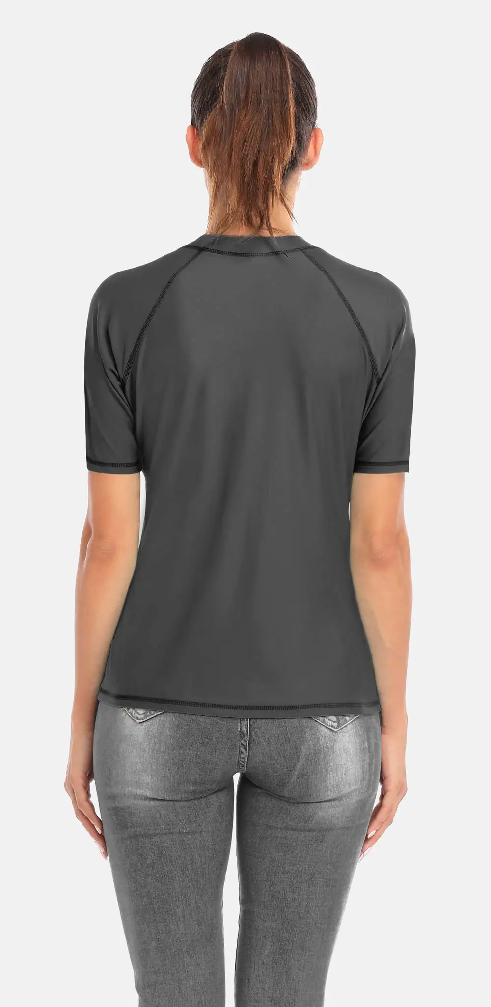 Charmleaks Женский короткий рукав Rashguard купальник с цветочным принтом купальник для серфинга Топ Rashguard UPF50+ рубашка для бега на велосипеде Рубашки