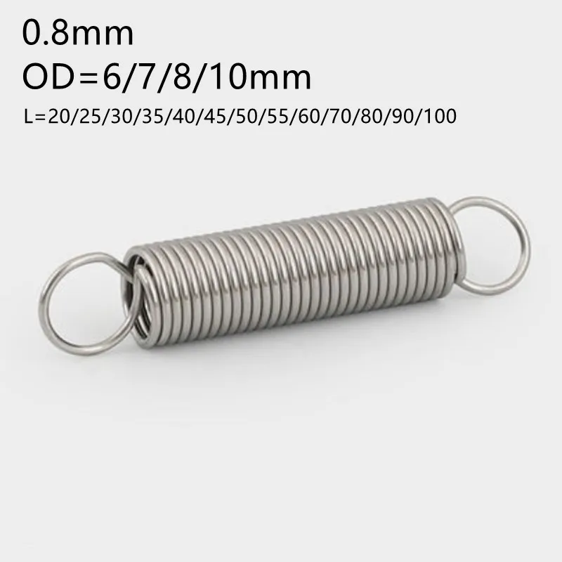 

5 шт., двойной крючок из нержавеющей стали 0,8, диаметр 6 мм, 7 мм, 8 мм, 10 мм, длина 20-50 мм