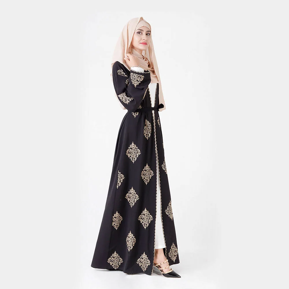 Мусульманское платье с вышивкой верхняя одежда размера плюс Абаи длинный халат