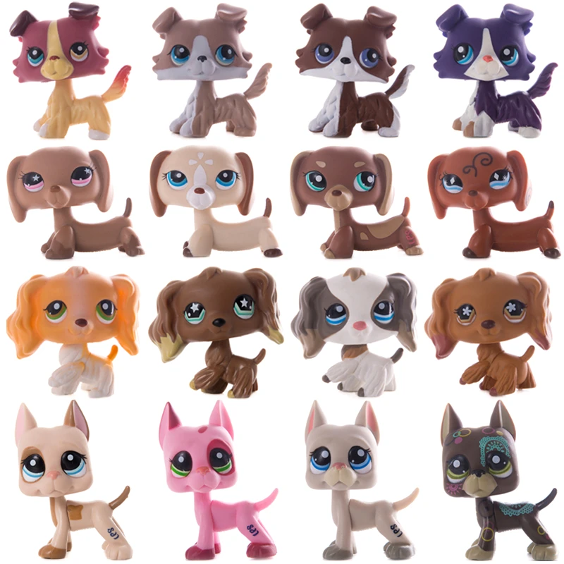 

LPS Little Pet Shop Shorthair Cat Great Dane Collie Dachshund Spaniel Dog Collection Action Figures Model Dolls Toys Kids Gift