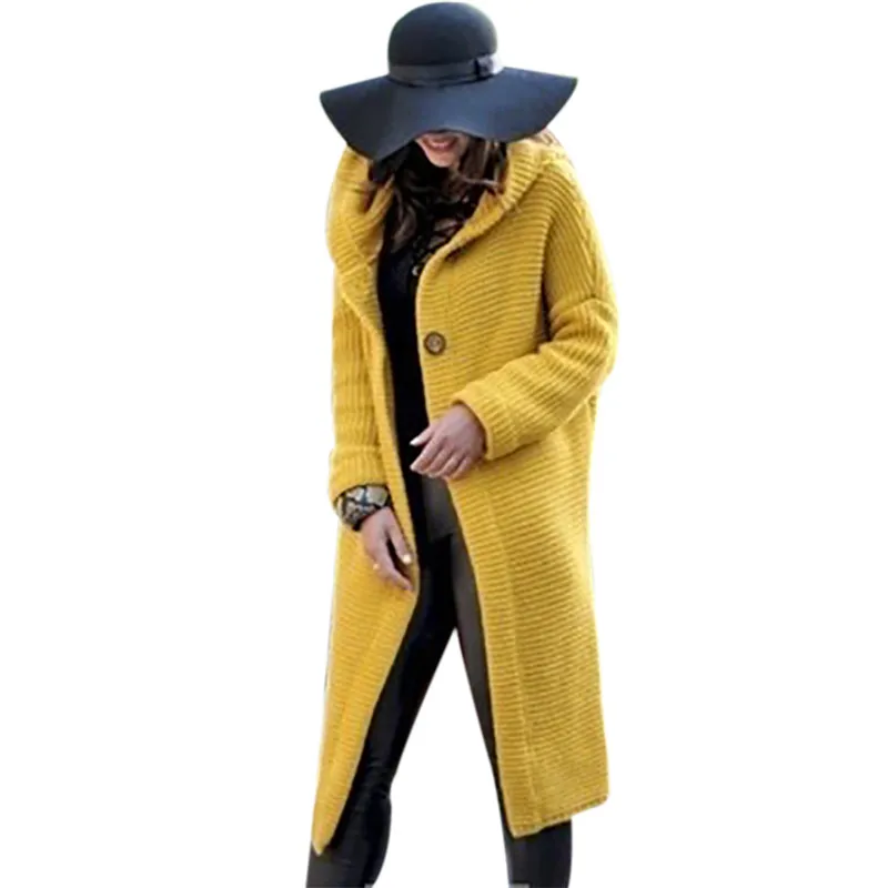 Autumn Winter Women Cardigan 2019 Casual Long Sleeve Hooded Sweater Plus Size Knitted Jacket Coat |
