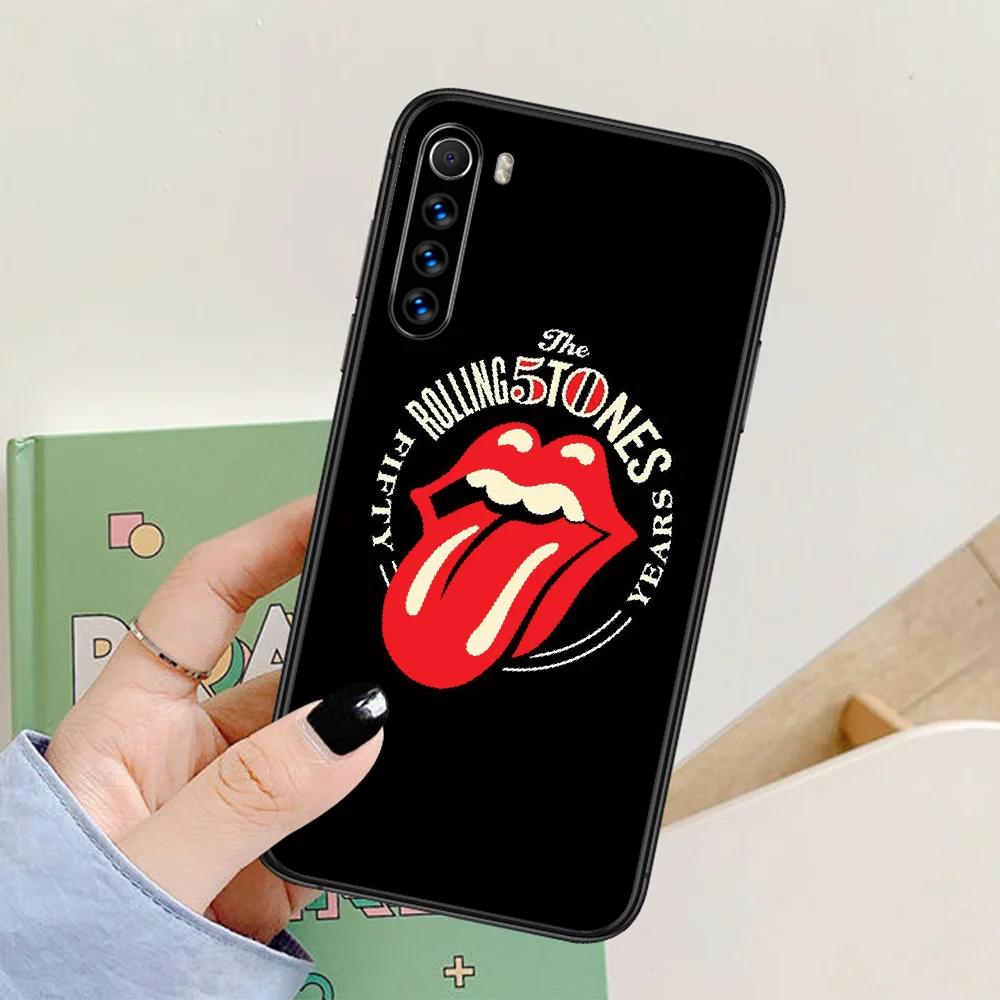 

Mouth the Rolling Stones band Phone Case For Xiaomi Redmi Note 7 8 8T 9 9S 4X 7 7A 9A K30 Pro Ultra black Hoesjes Soft Coque