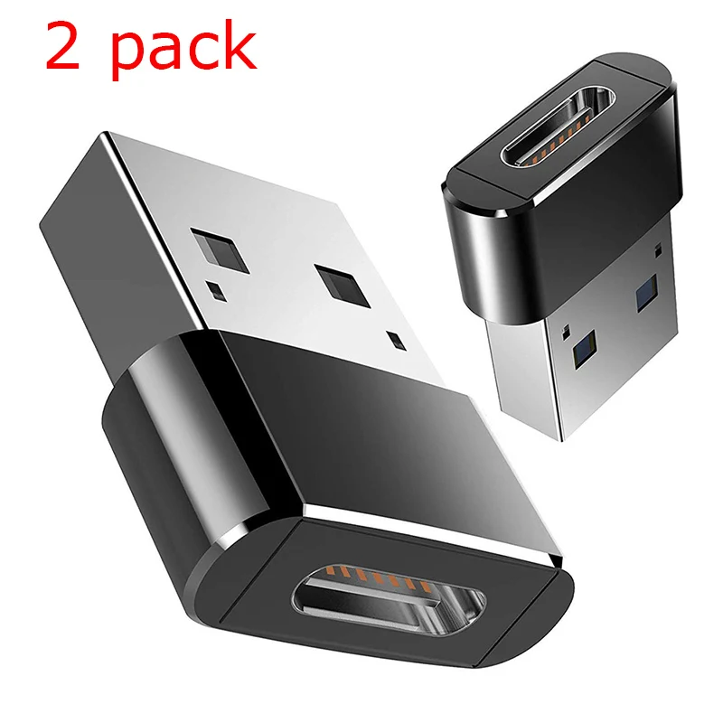 2 pack black Otg type C Usb 3,0 Usb C type-c адаптер Tipo C Usbc Otg конвертер данных для samsung S10 S9 huawei Oneplus Xiaomi type c Otg Jack - Цвет: 2 pack black