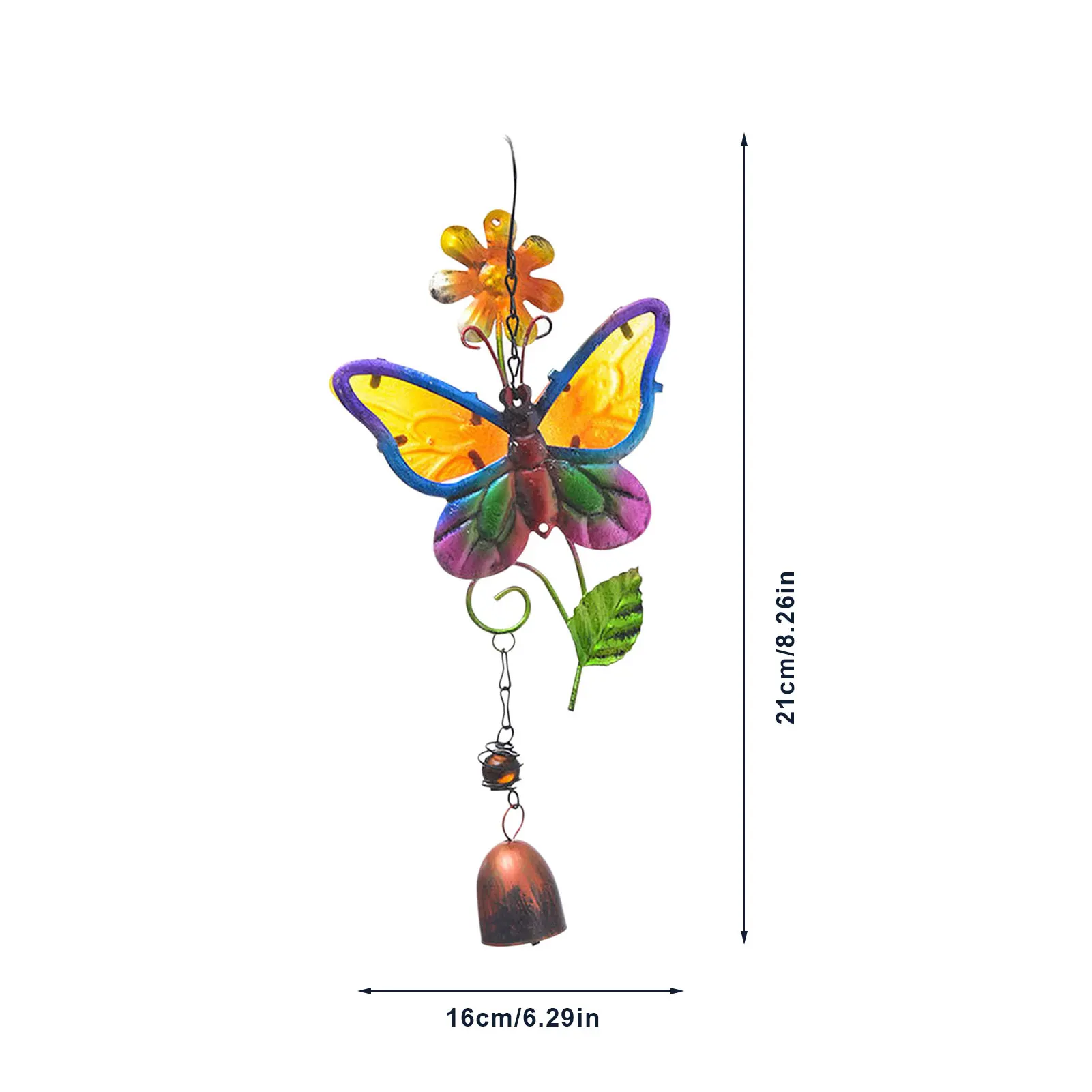 

Metal Butterflies Wind Chimes Color Painted Ornament Creative Chimes With Wind Bell Outdoor Garden Home Hanging Decoration