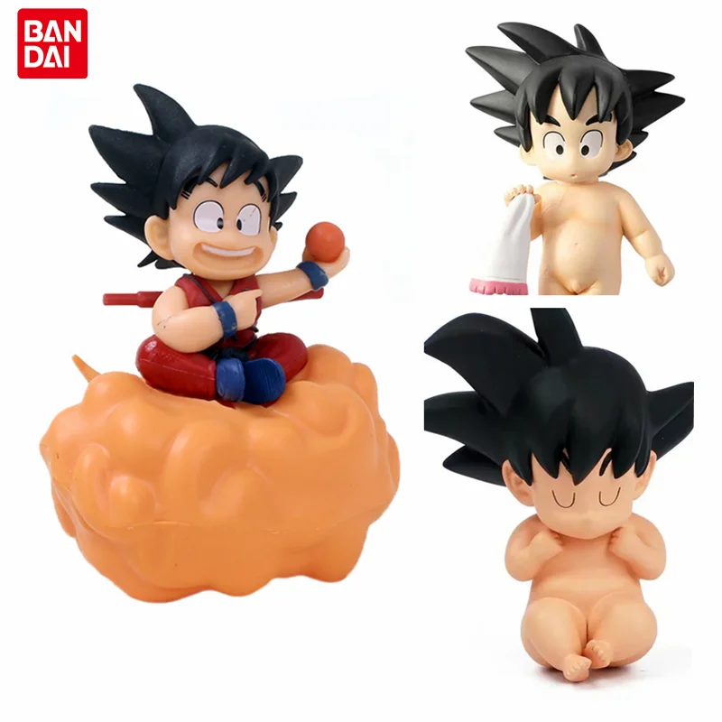 10cm Dragon Ball Anime Doll Q Version Son Goku Kakarotto Model Cake Baking Decoration Car Collection Kawaii Action Figures Toys