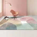 Ковер в скандинавском стиле, простые геометрические коврики, современный домашний ковер, декор для спальни, нескользящий коврик