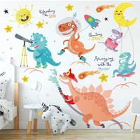 2022 dinosaur kids room decoration wall sticker cartoon animal girl boy bed room decor aesthetic wallpaper wallstickers art