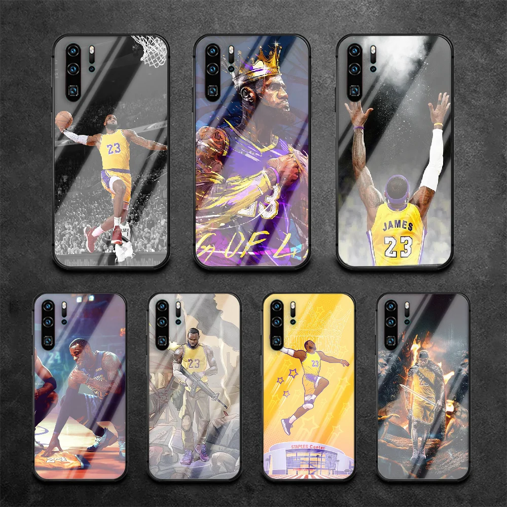

James Basketball LeBron Phone Tempered Glass Case Cover For Huawei P Nova Mate 5T 20 30 40 Pro Lite Smart 2019 2021 Trend