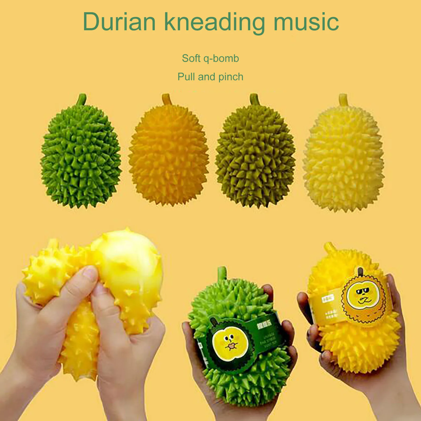 

Fidget Reliver Pressure Toy Can Squeeze Simulation Durian Food Play House Role Playing Parent-Child Interactive Sensory ToyJouet