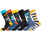 Большой размер, хлопковые мужские носки, хип-хоп Harajuku, веселое платье с компрессионным эффектом, носки для мужчин, подарок на свадьбу, Рождество