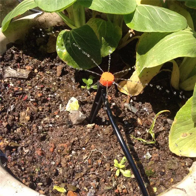 

DIY Adjustable Size Micro Drip Irrigation System Plant Self Watering Outdoor Garden Hose Kits Tool 8m + 8 Drop Head