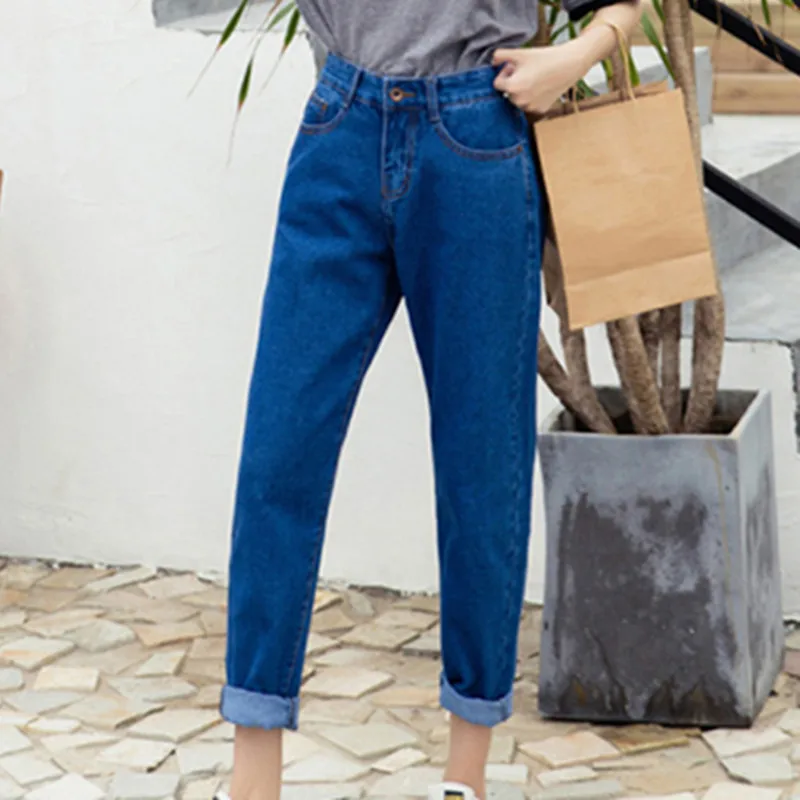 Новинка осени 2019 узкие брюки карандаш винтажные джинсы с высокой талией женские