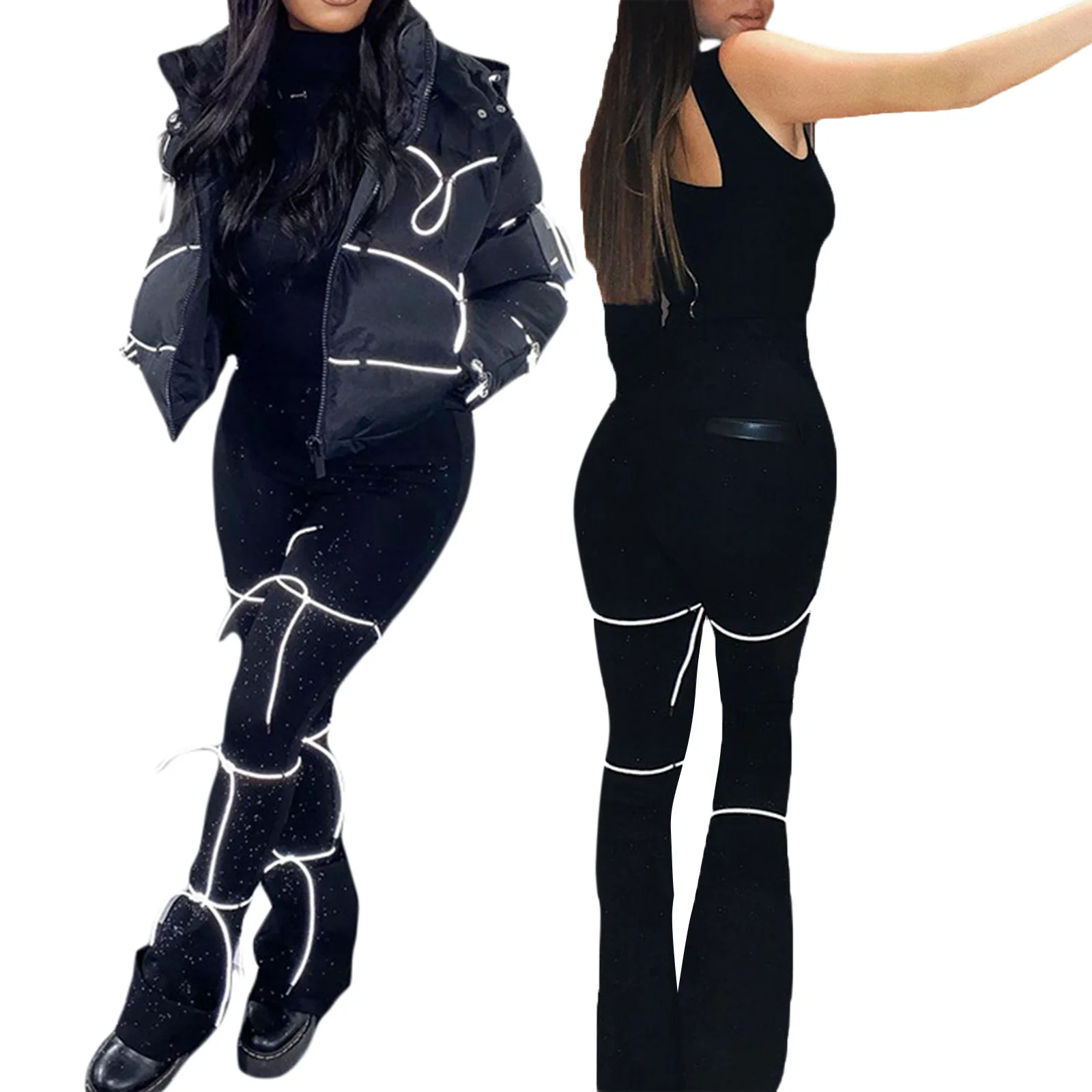 

Женские обтягивающие расклешенные длинные брюки, однотонные облегающие брюки с высокой талией для весны и осени