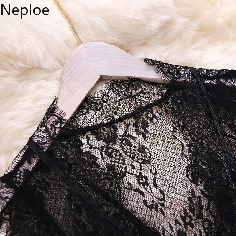 Neploe/женские комплекты из двух предметов кружевной топ без рукавов с v образным