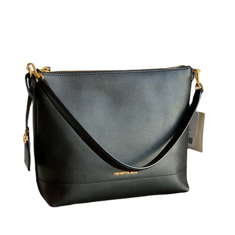 

2021 New Niche Leather Lychee Pattern All-Match Handbags Double Shoulder Straps Single Shoulder Messenger Handbag