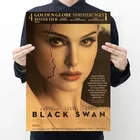 Плакат из крафт-бумаги с изображением черного лебедя для украшения стен дома и комнаты, 50, 5x35 см