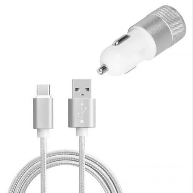 Двойной зарядное устройство USB адаптер питания + TYPE-C 2 0 зарядный кабель для