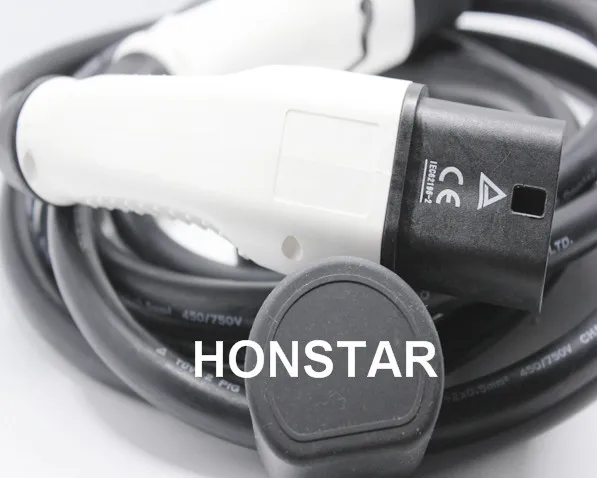 Кабель 5 м 32A 1 фазный IEC62196 2 Mennekes белый Тип в Type2 разъем электромобиль зарядная
