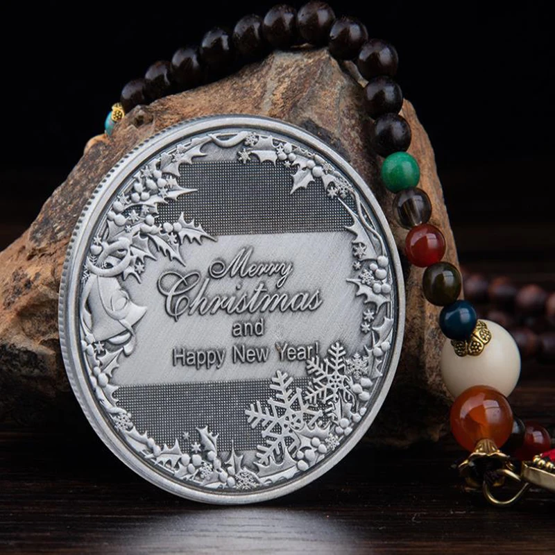 2021 цветные рождественские памятные монеты с Санта Клаусом сувенир коллекционное