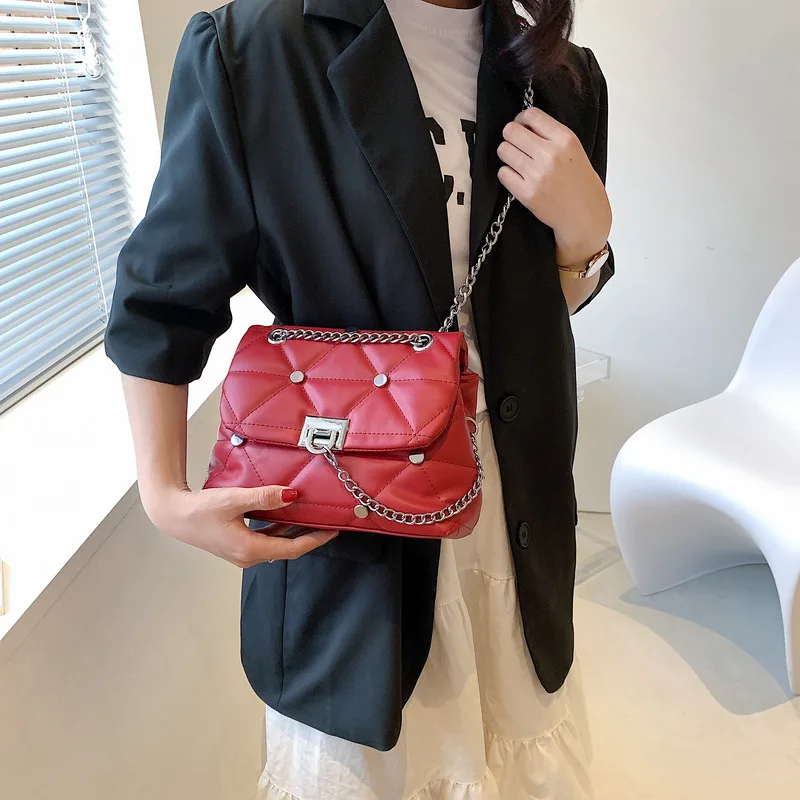 

Women Shoulder Bag Fashion PU Leather Messenger bag Casual Luxury Chain Flip Cover Crossbody Bag Shopping Bag Handbag Tote Bag