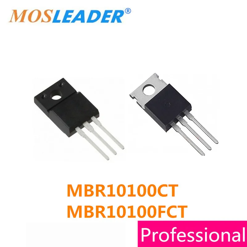 

Mosleader 50 шт. MBR10100CT TO220 MBR10100FCT TO220F 10A 100V MBR10100 10100 Schottky высокое качество
