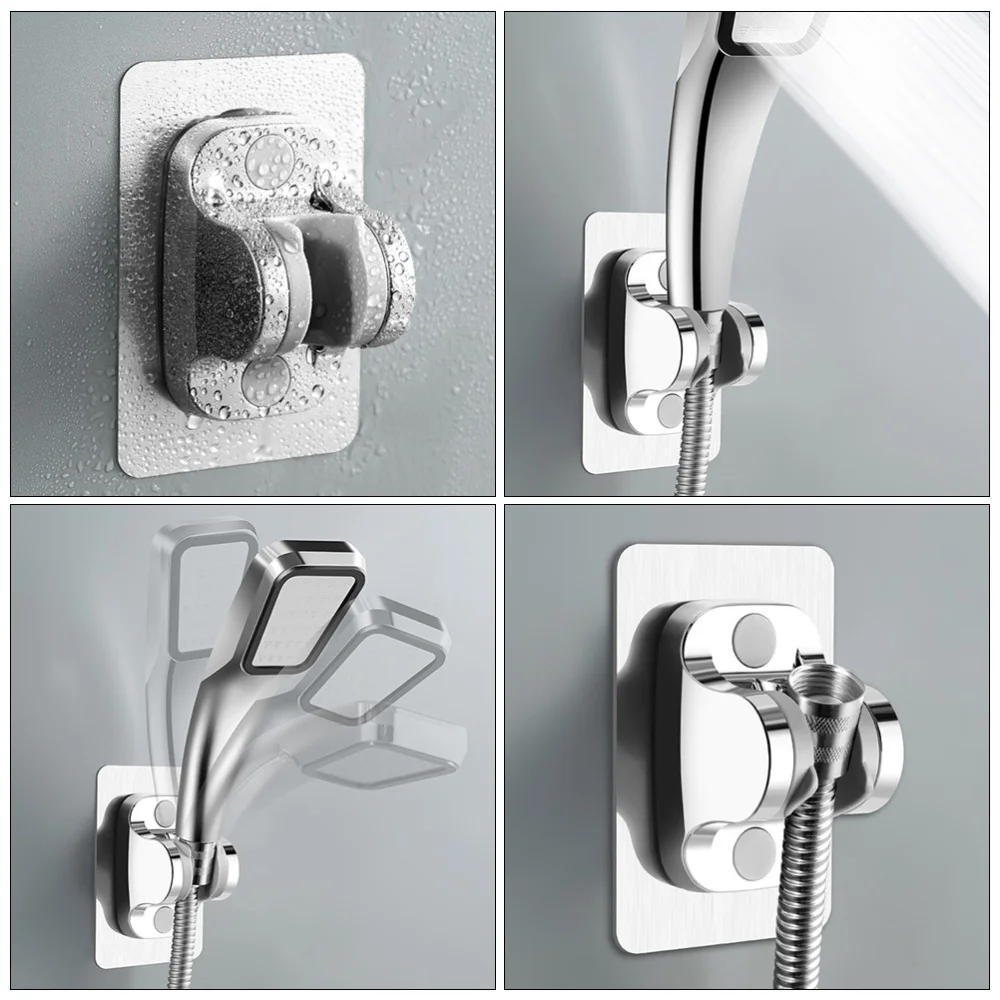 

2pcs Punch Free Shower Nozzle Bracket Adhesive Fixed Stand Base