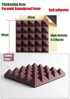 fast shipping 10pcs self adhesive 8cm pyramid studio acoustic soundproof foam sound absorption treatment panel tile