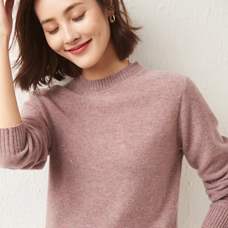 

Autumn Women's Sweaters Chic Half Turtleneck Long Sleeve Female Pullover 100% Kntted Tops Soft Jumpers Pull Femme Clothing Warm
