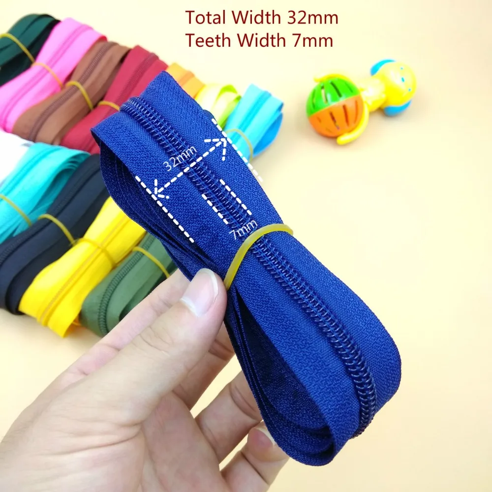5# High Quality Bulk Colorful Nylon Zipper 10 Yards DIY Fix a Close End For Bags Clothes Tents Luggage Sofa Accessories | Дом и сад
