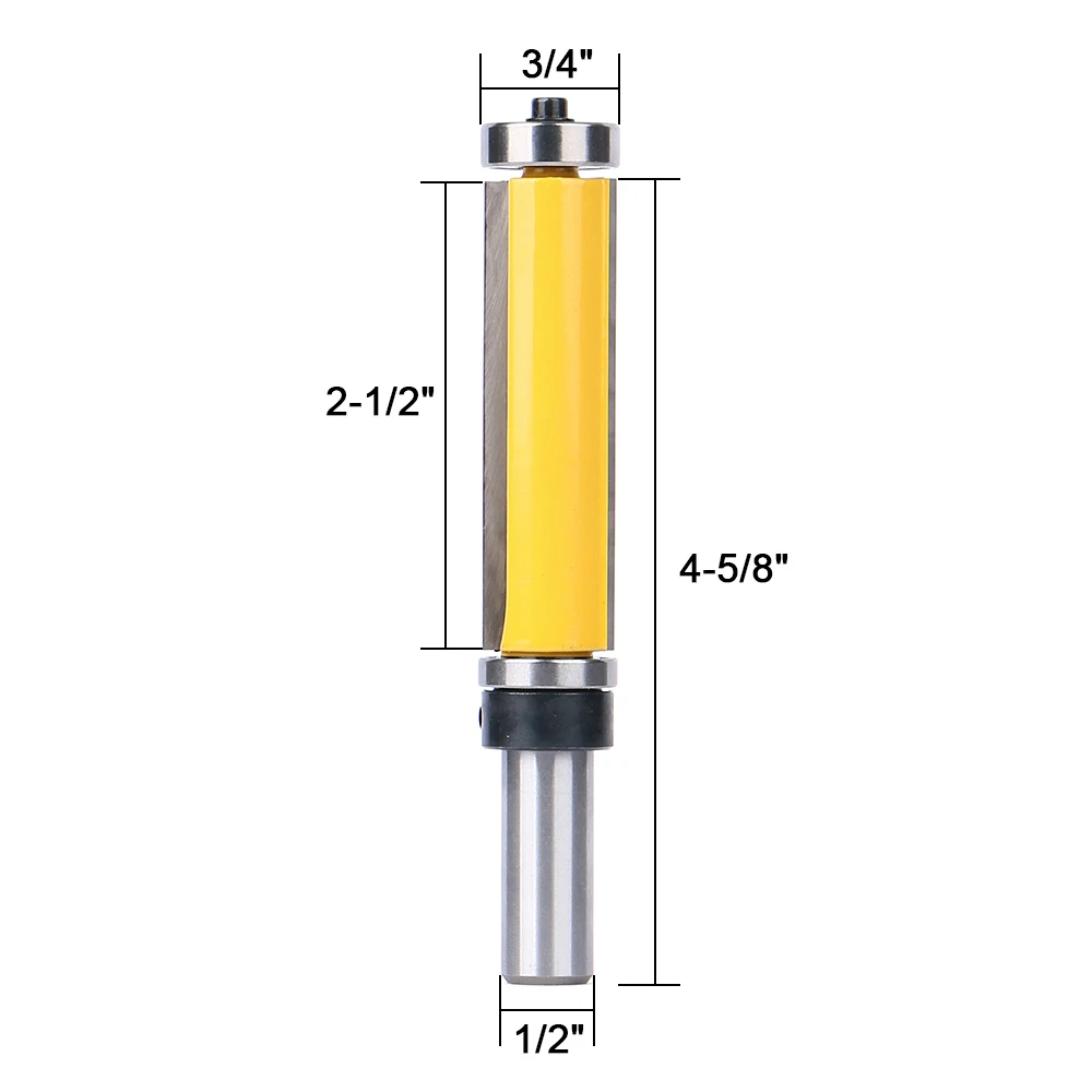 Концевая фреза с прямой канавкой для обработки дерева хвостовик 1/2 дюйма верхний
