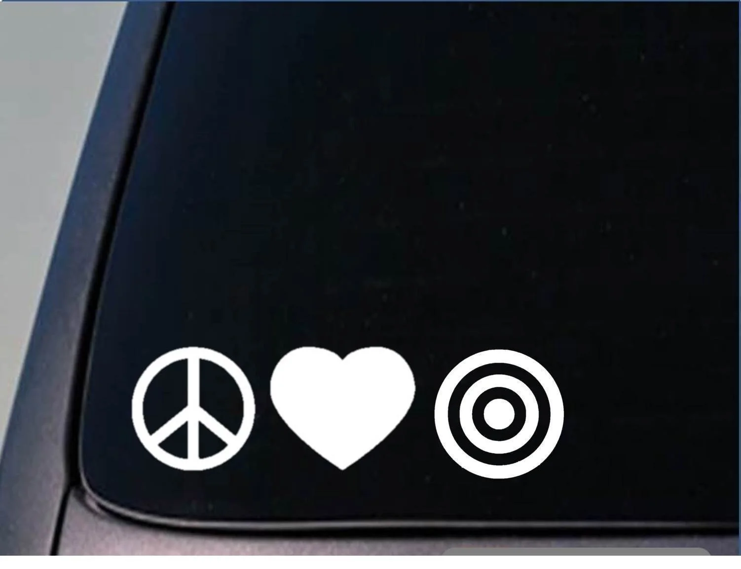 

Наклейка Peace love Bullseye, 8 дюймов, Виниловая наклейка для компьютера