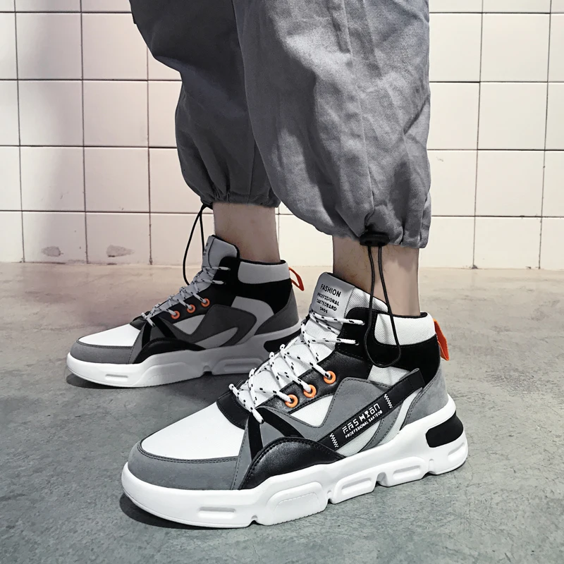 

2021 Shoes Men Sneakers Flat Male Casual Shoes Comfortable high top Men Footwears Breathable Mesh Sports zapatos De Hombre 39-44